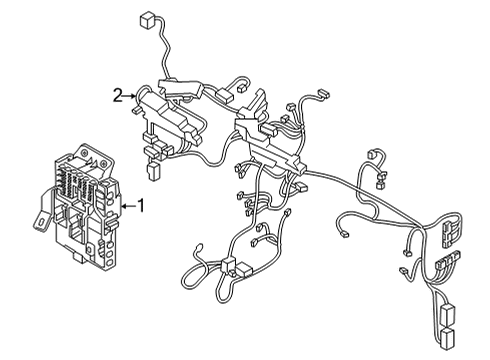 2021 Hyundai Elantra Fuse & Relay Junction Box Assembly-I/PNL Diagram for 91950-BY110