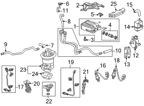 2011 Acura ZDX Powertrain Control Tube F, Canister Drain Diagram for 17378-STX-A00