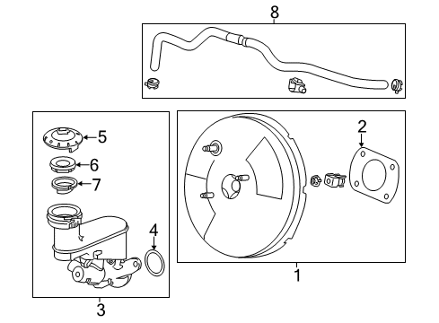 2013 Honda Accord Hydraulic System Master Cylinder Set (Coo) Diagram for 46101-T2A-305