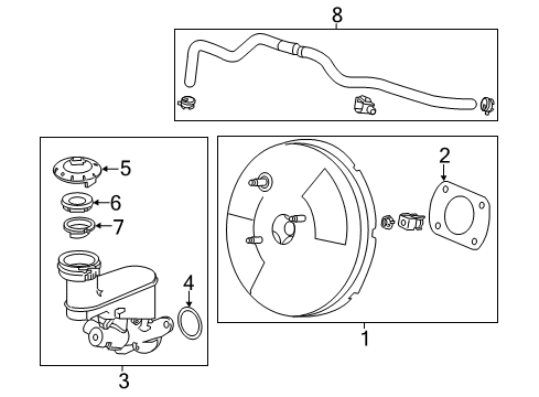 2013 Honda Accord Hydraulic System Power Set, Master (10") Diagram for 01469-T2A-A00