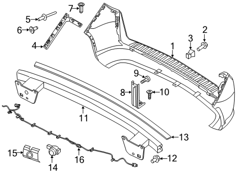 2021 Ram ProMaster City Parking Aid Sensor-Park Assist Diagram for 68337392AA