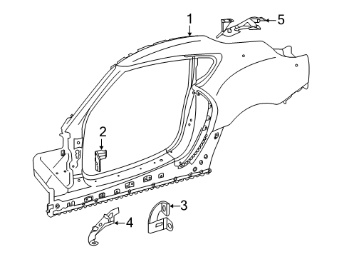 2020 Toyota GR Supra Uniside Outer Uniside Diagram for 61111-WAA01