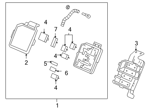 2013 Chevrolet Impala Fuse & Relay Fuse Box Diagram for 23288144