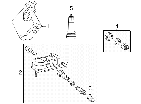 2020 Toyota Corolla Tire Pressure Monitoring Receiver Diagram for 897B0-02050