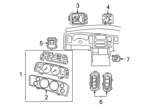 2008 Dodge Ram 3500 Cluster & Switches Cluster-Instrument Panel Diagram for 5172331AG