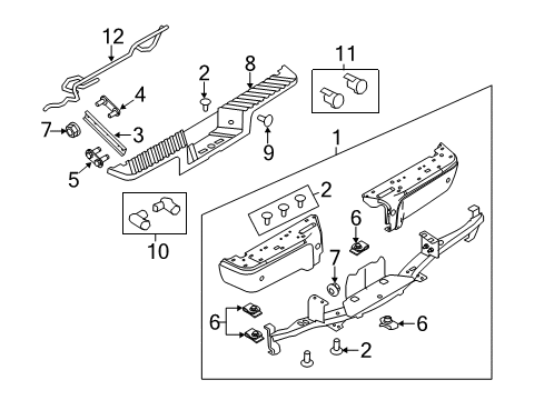 2012 Ford F-250 Super Duty Parking Aid Step Pad Diagram for 9C3Z-17B807-AA