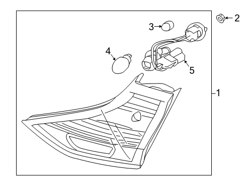 2017 Hyundai Ioniq Bulbs Lamp Holder And Wiring, Interior, Rear Diagram for 92490-G2000