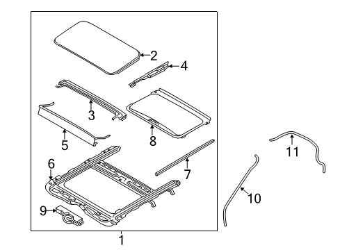 2016 Kia Rio Sunroof Hose-Sunroof Drain Rear Diagram for 816821W000