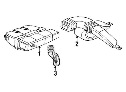 1993 Chevrolet Caprice Air Intake Cleaner Asm-Air Diagram for 25098726