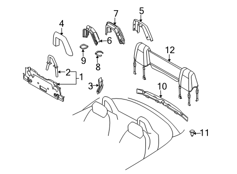 2007 BMW Z4 Roll Bar Deflector Diagram for 51437110231