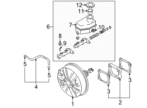 2003 Hyundai Tiburon Hydraulic System Cylinder Assembly-Brake Master Diagram for 58510-2C000