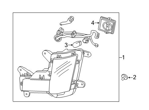 2019 Cadillac Escalade Bulbs LAMP ASM-FRT SI T/SIG Diagram for 84575579