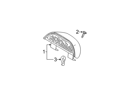 2004 Kia Sedona Bulbs Lamp-HMSTOP Diagram for 0K52Y51580BCY