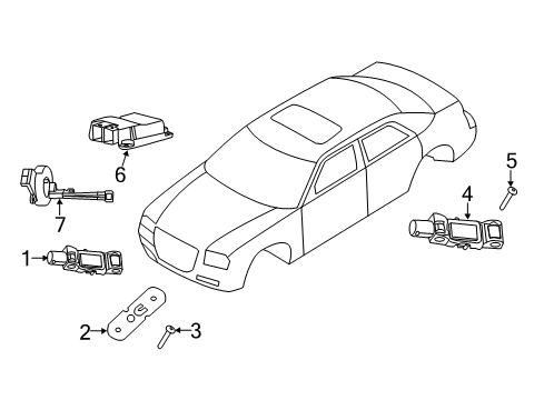 2020 Chrysler 300 Air Bag Components Screw M6x1.00x15.00 Diagram for 6510026AA