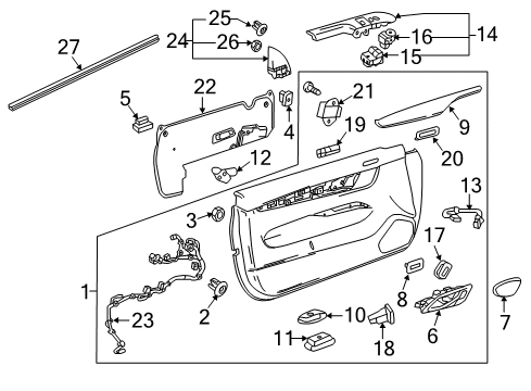 2017 Cadillac ATS Trunk Lift Gate Switch Diagram for 84705442