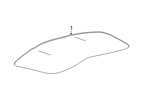 2016 Chevrolet Corvette Interior Trim - Removable Top Headliner Diagram for 23260737