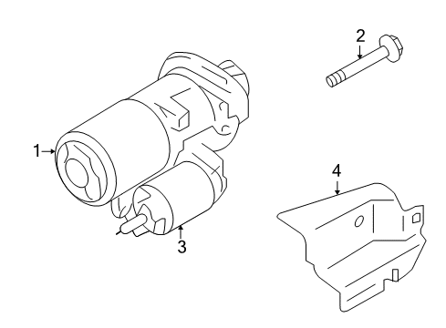 2014 Nissan GT-R Starter Cover-Starter Motor Diagram for 23301-JF00B