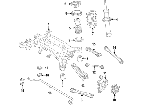 2021 BMW X3 Rear Suspension Components, Lower Control Arm, Upper Control Arm, Ride Control, Stabilizer Bar Stabilizer Rubber Mounting Diagram for 33556875401