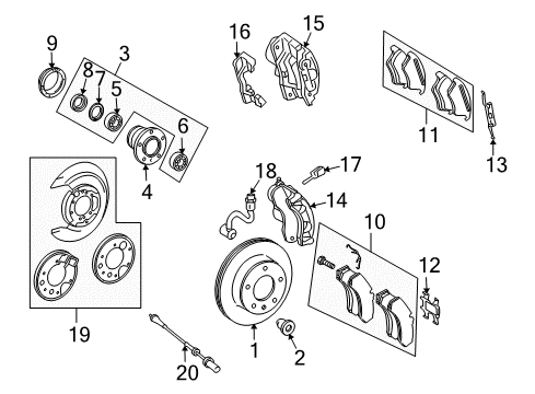 2006 Dodge Sprinter 3500 Brake Components Bearing-Axle Diagram for 5103869AA