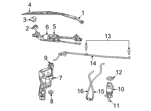 2012 Jeep Patriot Wiper & Washer Components Hose-Windshield Washer Diagram for 4879439AC
