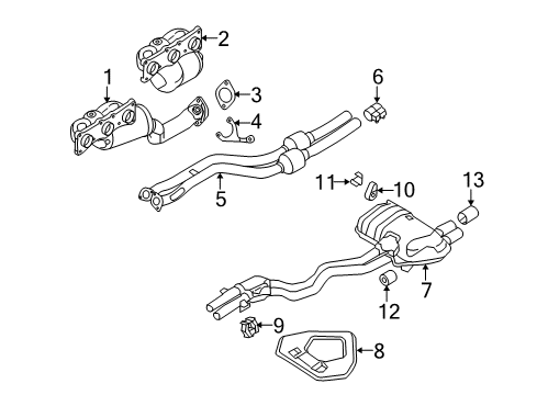 2006 BMW Z4 Exhaust Manifold Flange Steady Diagram for 18207547105