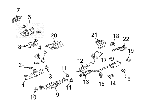 2009 Acura RL Exhaust Components Finisher, Passenger Side Exhaust Pipe (C00) Diagram for 18310-SJA-315