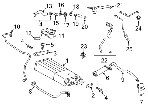 2019 Hyundai Tucson Powertrain Control Bracket-Canister Support Diagram for 31426-D3500