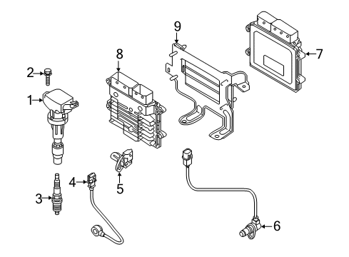 2021 Hyundai Ioniq Powertrain Control Coil Assembly-Ignition Diagram for 27301-03HA0