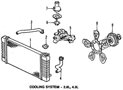 1993 Chevrolet S10 Intake Manifold Seal Kit Diagram for 17113166