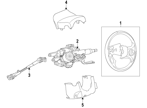 2016 Buick Encore Steering Column & Wheel, Steering Gear & Linkage Steering Column Diagram for 94544335