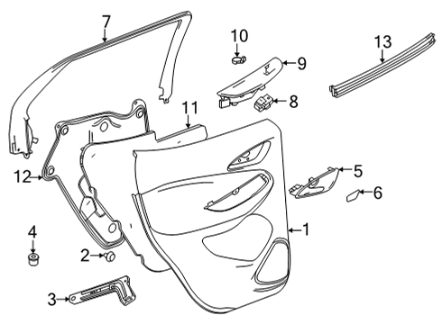 2021 Buick Encore GX Interior Trim - Rear Door Belt Weatherstrip Diagram for 42712585