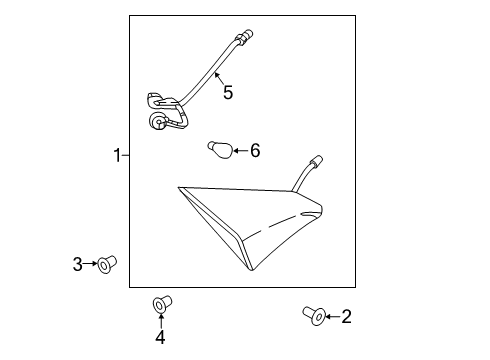 2021 Nissan Kicks Tail Lamps Combination Lamp Assy-Rear, LH Diagram for 26555-5R02A