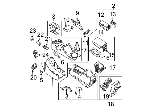 2006 Nissan Altima Switches Switch Assy-Combination Diagram for 25560-8J00A