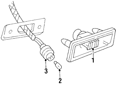 1990 Dodge W150 Side Marker Lamps Package Soc Lamp Socket Diagram for 2983170