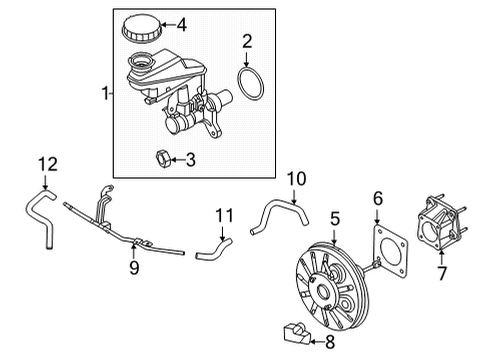 2021 Nissan Sentra Hydraulic System Hose-Brake Booster Diagram for 47471-6LB0A