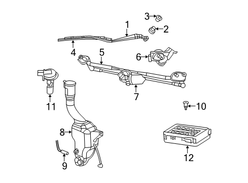 2006 Dodge Magnum Wiper & Washer Components Motor-Rear Window WIPER Diagram for 55077451AE