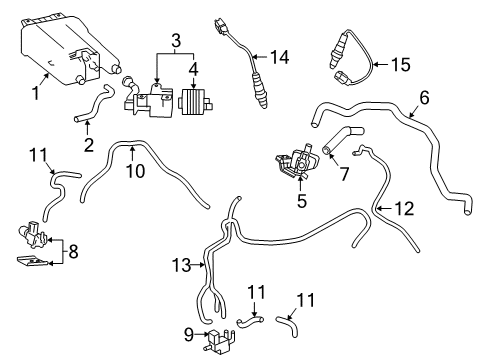 2022 Toyota Camry Powertrain Control Canister Hose Diagram for 77249-06090