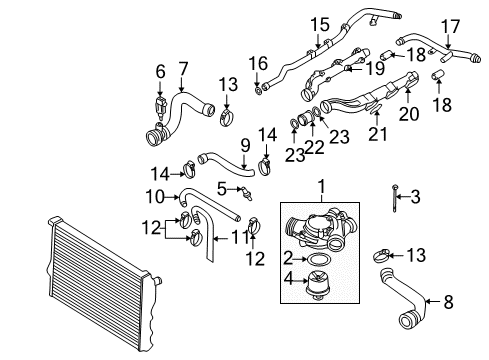 2002 BMW Z8 Hoses, Lines & Pipes Vent Pipe Diagram for 17102693701