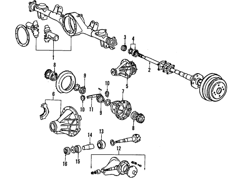 1984 Toyota Celica Rear Suspension Brake Hose Diagram for 96940-32855