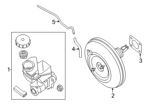 2013 Nissan Altima Hydraulic System Tube-Booster To Tank Diagram for 47401-3TA0A