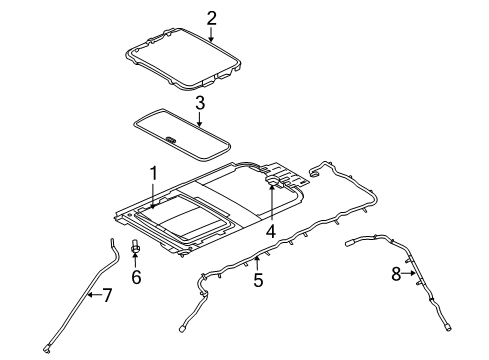 2005 Dodge Durango Sunroof Motor-SUNROOF Diagram for 5093946AB