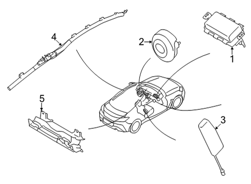 2022 Toyota GR86 Air Bag Components Head Air Bag Diagram for SU003-08985