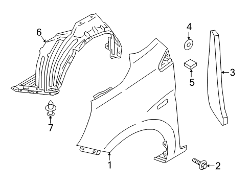 2021 Mitsubishi Mirage G4 Fender & Components SILENCER-Floor Pan Diagram for MB104993