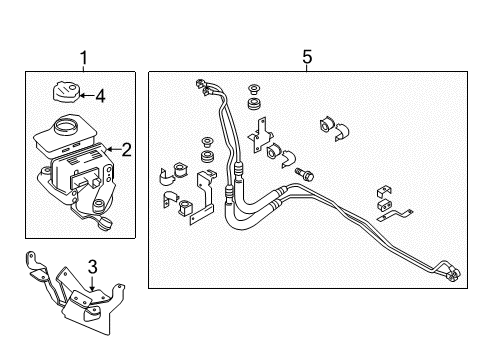 2017 Infiniti Q70 P/S Pump & Hoses, Steering Gear & Linkage Power Steering Pressure Hose & Tube Assembly Diagram for 49720-3WG0A