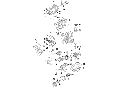 2006 Jeep Liberty Engine Parts, Mounts, Cylinder Head & Valves, Camshaft & Timing, Oil Pan, Oil Pump, Balance Shafts, Crankshaft & Bearings, Pistons, Rings & Bearings INSULATOR-Engine Mount Diagram for 52129374AC
