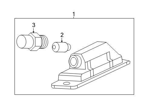 2018 Chevrolet Malibu License Lamps License Lamp Diagram for 13590043