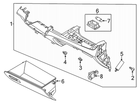 2022 Kia Seltos Glove Box Glove Box Assembly Diagram for 84510Q5100WK