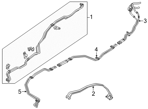 2014 Kia Sedona Rear A/C Lines Pipe & Hose Assembly-Heater Diagram for 975604D200