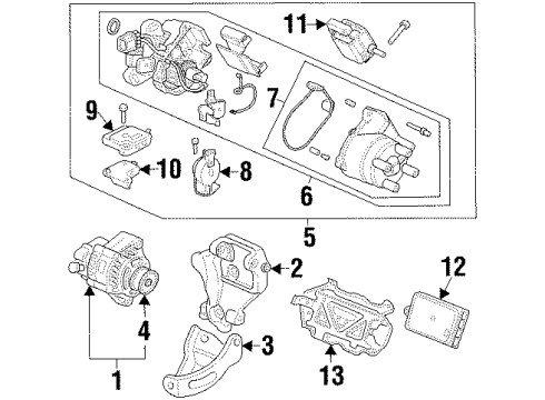 1995 Honda Odyssey Distributor Distributor Assembly (D4T93-03) (Hitachi) Diagram for 30100-P1E-A01