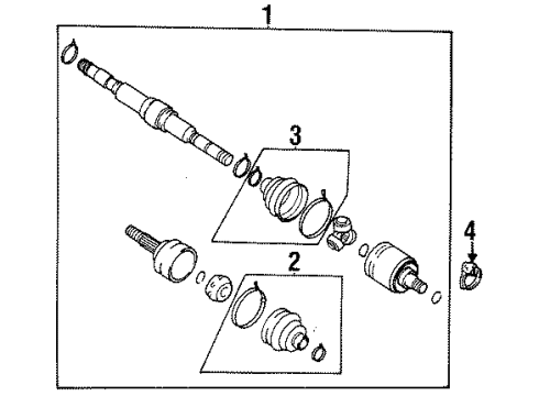 1998 Nissan 200SX Drive Axles - Front Shaft Assy-Front Drive, RH Diagram for 39100-40Y15